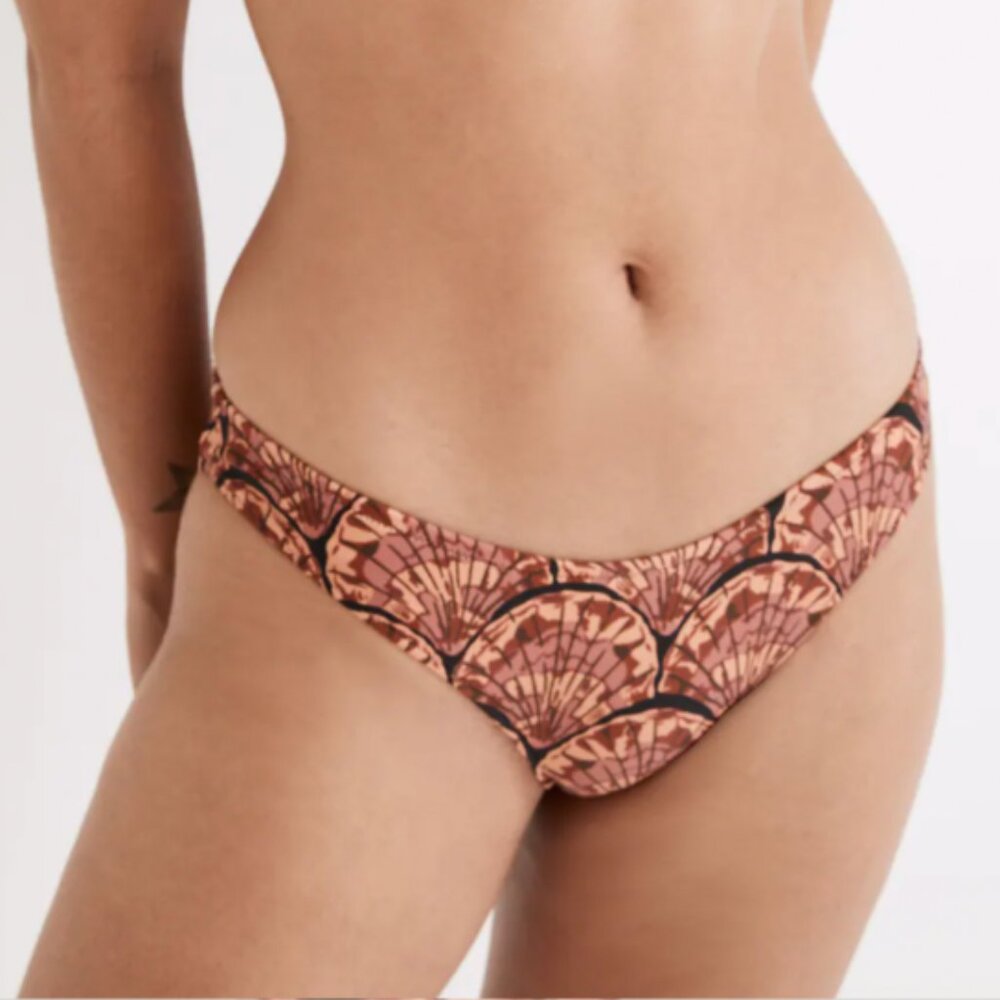 NWT Madewell Second Wave Curved-Waist Shells Bikini BOTTOM